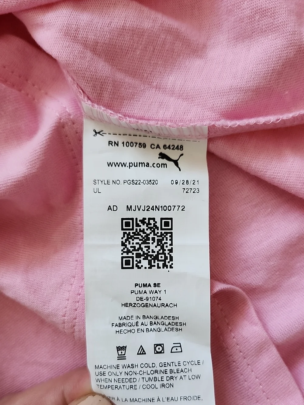 NWT Puma Girls Pink Graphic Tee & Camo Leggings Outfit Set Size Large L